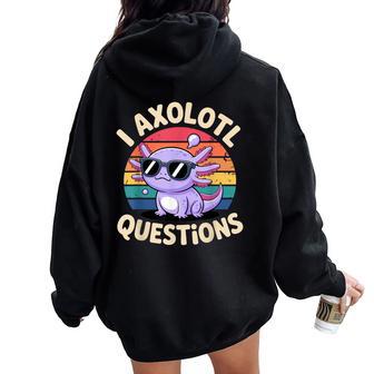 Axolotl For Kids Axolotl Lovers Women Oversized Hoodie Back Print - Thegiftio UK