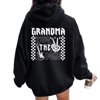 Grandma Of The Bad Two The Bone Birthday 2 Years Old Women Oversized Hoodie Back Print - Thegiftio UK