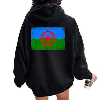 Gypsies Calé Flag Roma Gypsy Flag Women Oversized Hoodie Back Print - Regaloses