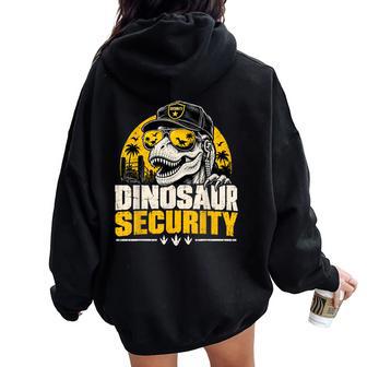 Halloween Dinosaur Security Mom Dad Men Women Oversized Hoodie Back Print | Seseable UK