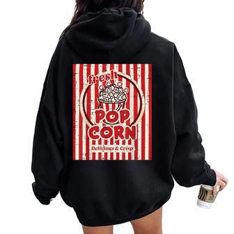 Halloween Fresh Popcorn Costume Vintage Food Kids Women Oversized Hoodie Back Print - Thegiftio UK