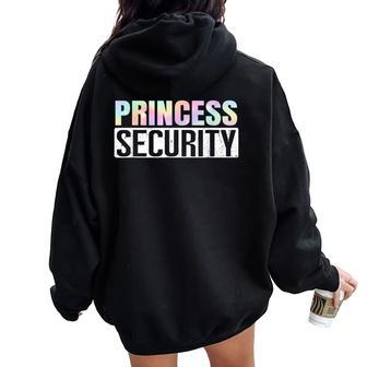 Halloween Mom Dad Daughter Adult Costume Princess Security Women Oversized Hoodie Back Print - Thegiftio UK