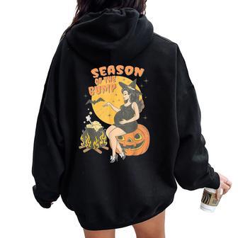 Halloween Pregnant Skeleton Baby Pumpkin Spooky Mom To Be Women Oversized Hoodie Back Print | Seseable UK