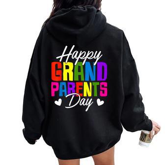 Happy Grandparents Day Grandmother Grandfather Women Women Oversized Hoodie Back Print | Seseable UK