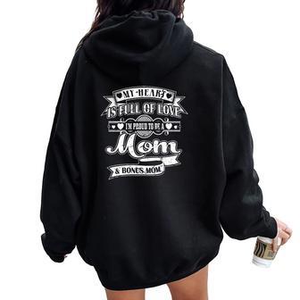 My Heart Is Full Of Love Proud Mom Christmas Ideas For Mom Women Oversized Hoodie Back Print | Seseable UK