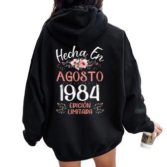 Hecha En Agosto 1984 Regalo 42 Años Cumpleaños Women Oversized Hoodie Back Print - Regaloses