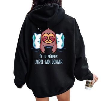 Ieste Paresseux Humourommeil Fille Enfant Sweat à capuche oversize pour femme avec imprimé dans le dos - Cadeauxyz