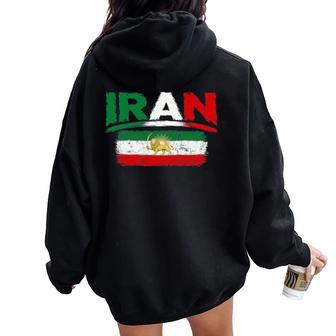 Iran Lionun Flagiranpersianflag Of Iran 長袖tシャツ レディース オーバーサイズ パーカー バックプリント - Kawaiitshirt