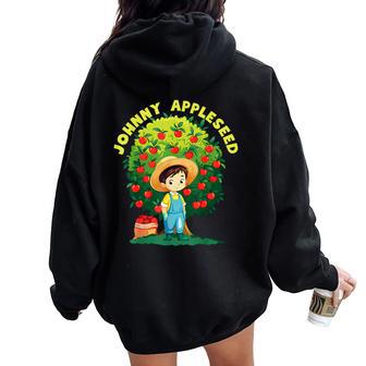 Johnny Appleseed Lazy Costume For Boys & Girls Kids Women Oversized Hoodie Back Print - Thegiftio UK
