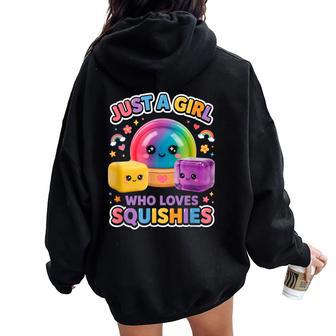 Just A Girl Who Loves Squishies Cute Squishy Women Oversized Hoodie Back Print - Thegiftio UK