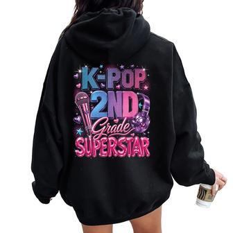 K-Pop 2Nd Grade Superstar Girls Back To School Women Oversized Hoodie Back Print - Thegiftio UK
