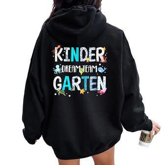 Kindergarten Dream Team Garten Ocean Animal Teacher School Women Oversized Hoodie Back Print - Thegiftio UK