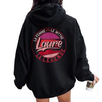 Laure La Le Mythe La Légende Sweat à capuche oversize pour femme avec imprimé dans le dos - Cadeauxyz