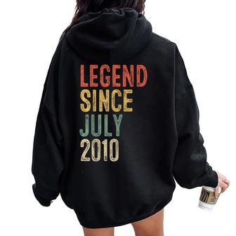 Legend Since July 2010 16Th Birthday Boy Girl 16 Year Old Women Oversized Hoodie Back Print - Thegiftio UK