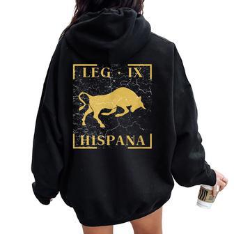 Legión Ix Hispana Roma Toro Emblema Estandarteoldado Women Oversized Hoodie Back Print - Regaloses