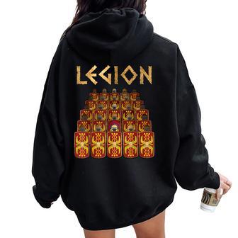 Legiones De Roma Marchando Legionarios Del Imperio Romano Women Oversized Hoodie Back Print - Regaloses