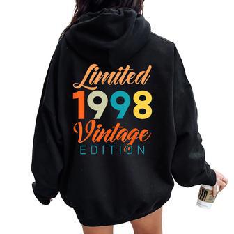 Leyenda Desde 1998 Para Hombres Y Es Cumpleañosintage 1998 Women Oversized Hoodie Back Print - Regaloses