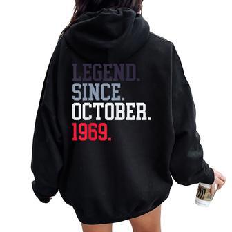 Leyenda Desde Octubre De 1969 Para Hombres Es Octubre De 1969 Women Oversized Hoodie Back Print - Regaloses