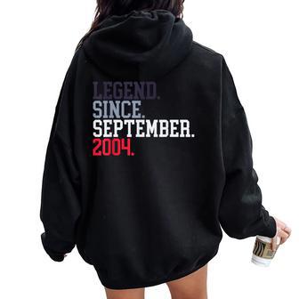 Leyenda Desdeeptiembre 2004 Para Hombres Eseptiembre 2004 Women Oversized Hoodie Back Print - Regaloses
