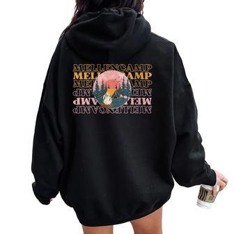 Love Mellencamp Grunge Vintage Black Mellencamp Women Oversized Hoodie Back Print - Thegiftio UK