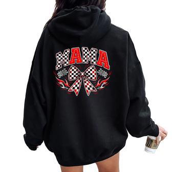 Mama Racing Race Car For Kids Girls Women Oversized Hoodie Back Print - Thegiftio UK