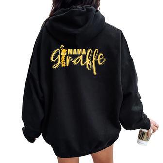 Maman Girafe Exotique Animal Sweat à capuche oversize pour femme avec imprimé dans le dos - Cadeauxyz