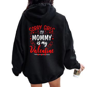 My Mommy Is My Valentine Christmas Ideas For Mom Women Oversized Hoodie Back Print | Seseable UK
