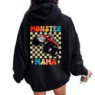 Monster Truck Mama Retro Racing Family Matching Women Oversized Hoodie Back Print | Seseable UK