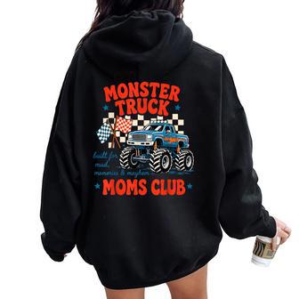 Monster Truck Moms Club Monster Truck Mama Mother's Day Women Oversized Hoodie Back Print - Thegiftio UK
