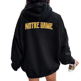 Notre Dame Youth Boys Kids Girls N Women Oversized Hoodie Back Print - Thegiftio UK