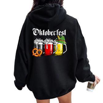 Oktoberfest Beer Taza Con Bandera Alemana Para Hombre Y Women Oversized Hoodie Back Print - Regaloses