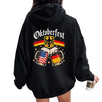 Oktoberfest German Drinking Vintage German Flag Women Oversized Hoodie Back Print - Thegiftio UK