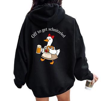 Oktoberfest Prost German Beer Drinking Women Oversized Hoodie Back Print | Seseable UK