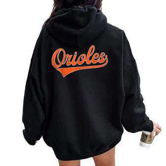 Oriole Vintage Name Boys Girls Kids Youth Women Oversized Hoodie Back Print - Thegiftio UK
