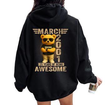 Ours En Peluche 25 Ans Mars 2001 Pour Homme Et Sweat à capuche oversize pour femme avec imprimé dans le dos - Cadeauxyz