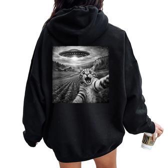 Ovni Para Hombre Y Con Gatoelfie In Mangas Women Oversized Hoodie Back Print - Regaloses