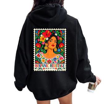 Hispanic Heritage Month Mes De La Herencia Hispana For Women Women Oversized Hoodie Back Print - Thegiftio UK