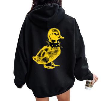 Patos Rocker Punk Metal Rock And Roll Music Toddler Boys Cuello Women Oversized Hoodie Back Print - Regaloses