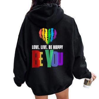 Pride Lgbtq Camisa De Arcoíris Para Y Hombre In Mangas Women Oversized Hoodie Back Print - Regaloses