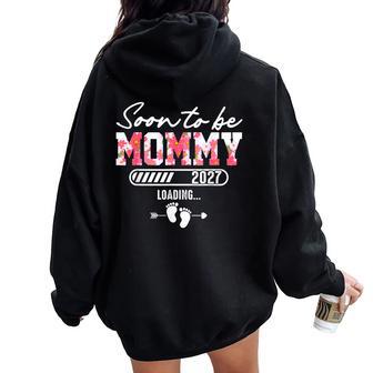 Pronto To Be Mommy 2027 Cargando Madre Embarazada Madre Women Oversized Hoodie Back Print - Regaloses