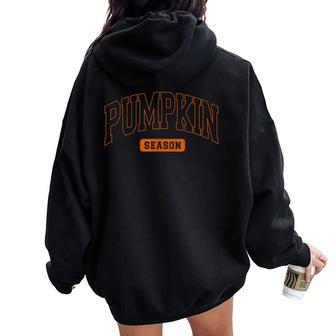 Pumpkin Season Autumn Fall Pumpkin Patch Vintage Women Oversized Hoodie Back Print - Thegiftio UK