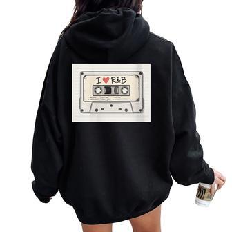R&B Musique Concert Festivaloul Rhythm Blues Rétro Sweat à capuche oversize pour femme avec imprimé dans le dos - Cadeauxyz