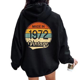 Regalo Hombre 1972 Cumpleaños -Intage Made In 1972 Women Oversized Hoodie Back Print - Regaloses