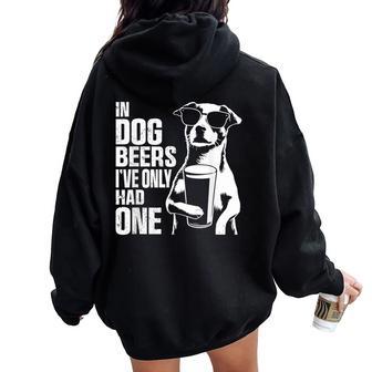 Retro Beer Pun Bar Pub Crawl Party Hombres Es Cerveza Divertida Women Oversized Hoodie Back Print - Regaloses