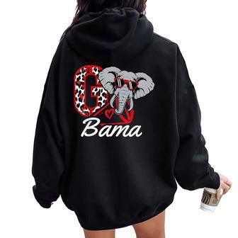 Retro Go Bama Heart Vintage For Kid Women Oversized Hoodie Back Print - Thegiftio UK
