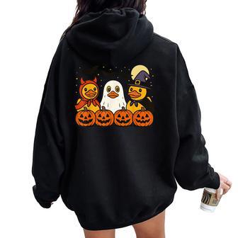 Rubber Duck Halloween Costume Women Oversized Hoodie Back Print - Thegiftio UK