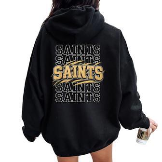 Saints Vintage For Boys Girls Kids Women Oversized Hoodie Back Print - Thegiftio UK