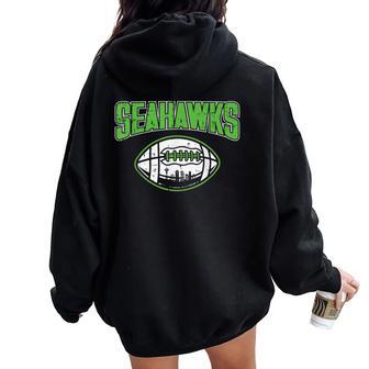 Seahawk Boys Kids Youth Girls N Women Oversized Hoodie Back Print - Thegiftio UK