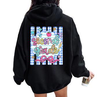 Second Grade First Days Of School Teachers Students Kids Women Oversized Hoodie Back Print - Thegiftio UK