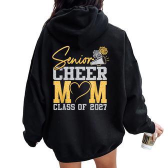 Senior Cheerleader Mom Cheer Class Of 2027 Graduation Women Women Oversized Hoodie Back Print - Thegiftio UK
